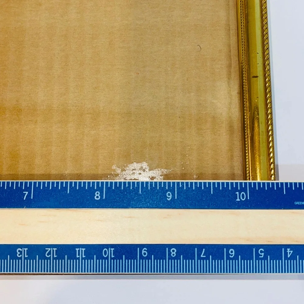 Vintage Double Folding Picture Frame Gold Tone Metal Etched 5x7 Burgundy Velvet